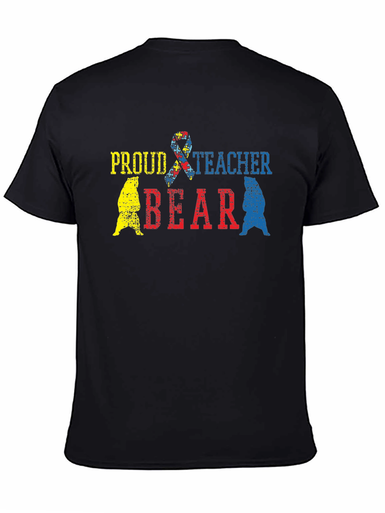 Proud Teacher Bear Autism Awareness T-Shirt