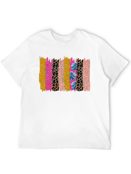 Funky Brushstroke Graphic Tee - Black