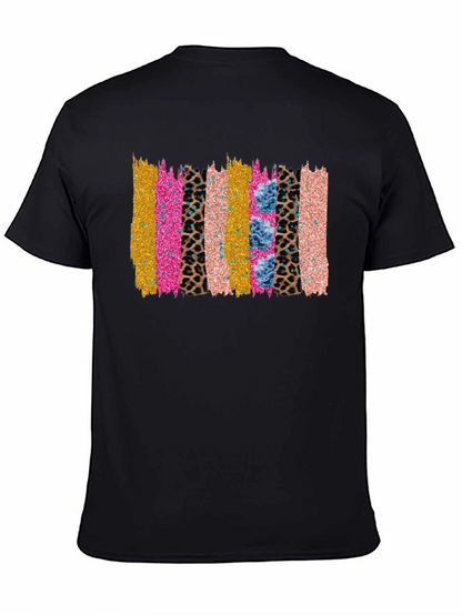Funky Brushstroke Graphic Tee - Black