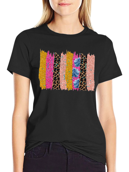 Funky Brushstroke Graphic Tee - Black