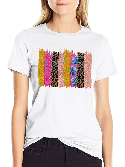 Funky Brushstroke Graphic Tee - Black