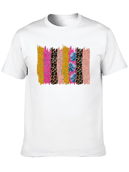 Funky Brushstroke Graphic Tee - Black