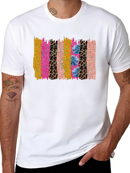 Funky Brushstroke Graphic Tee - Black