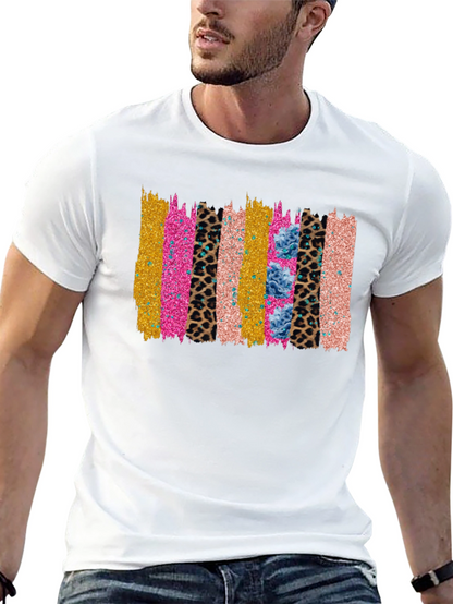 Funky Brushstroke Graphic Tee - Black