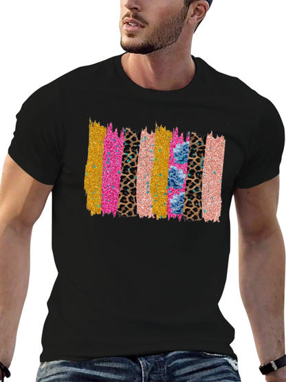 Funky Brushstroke Graphic Tee - Black