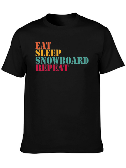 Eat Sleep Snowboard Repeat Graphic Tee