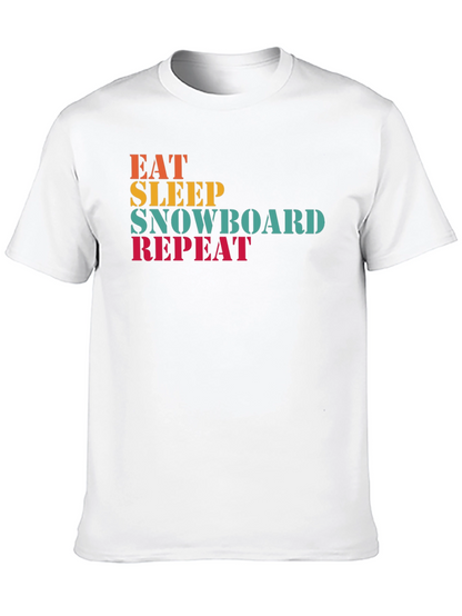 Eat Sleep Snowboard Repeat Graphic Tee