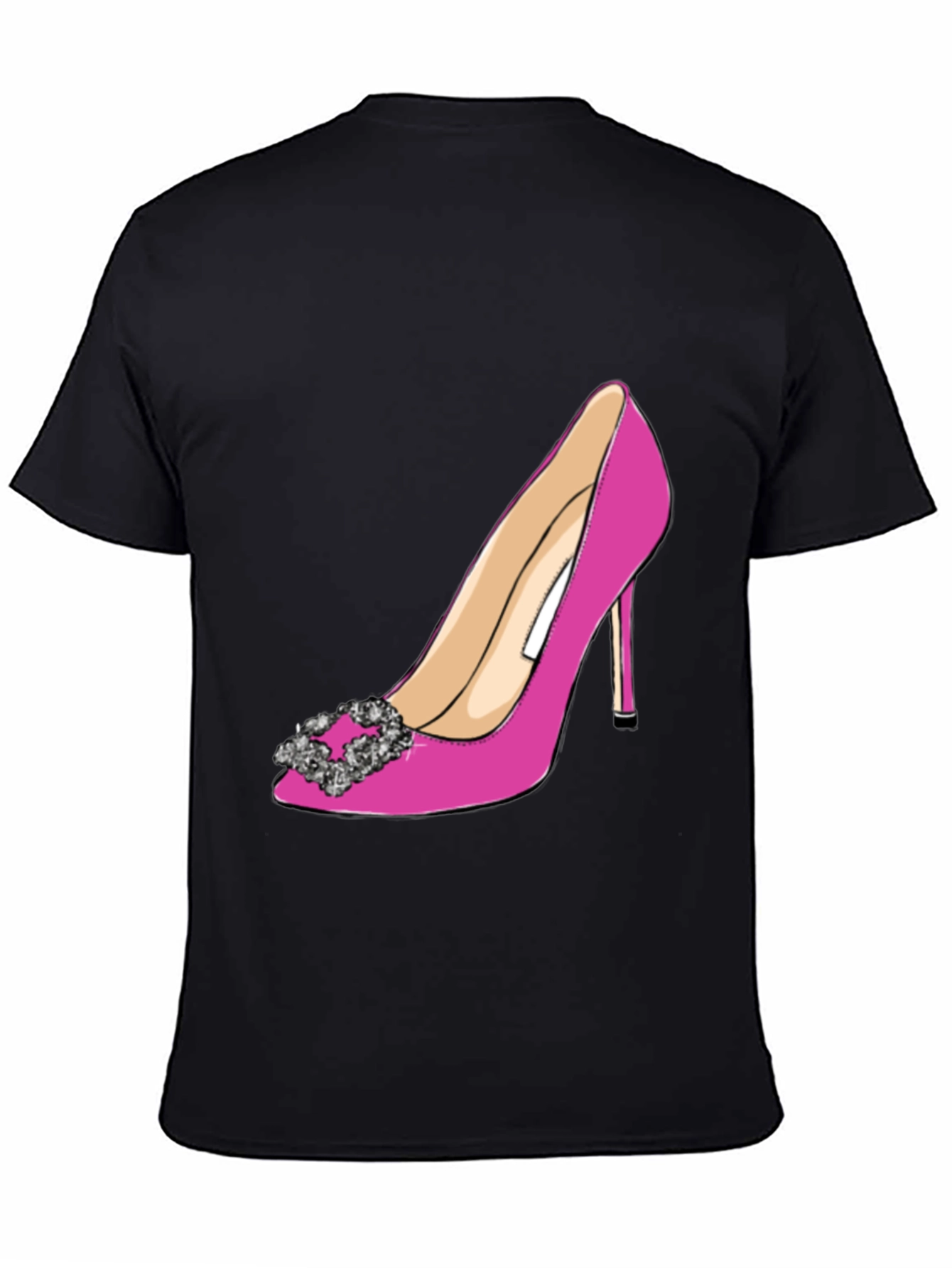 Stylish Pink High Heel Shoe Graphic Tee