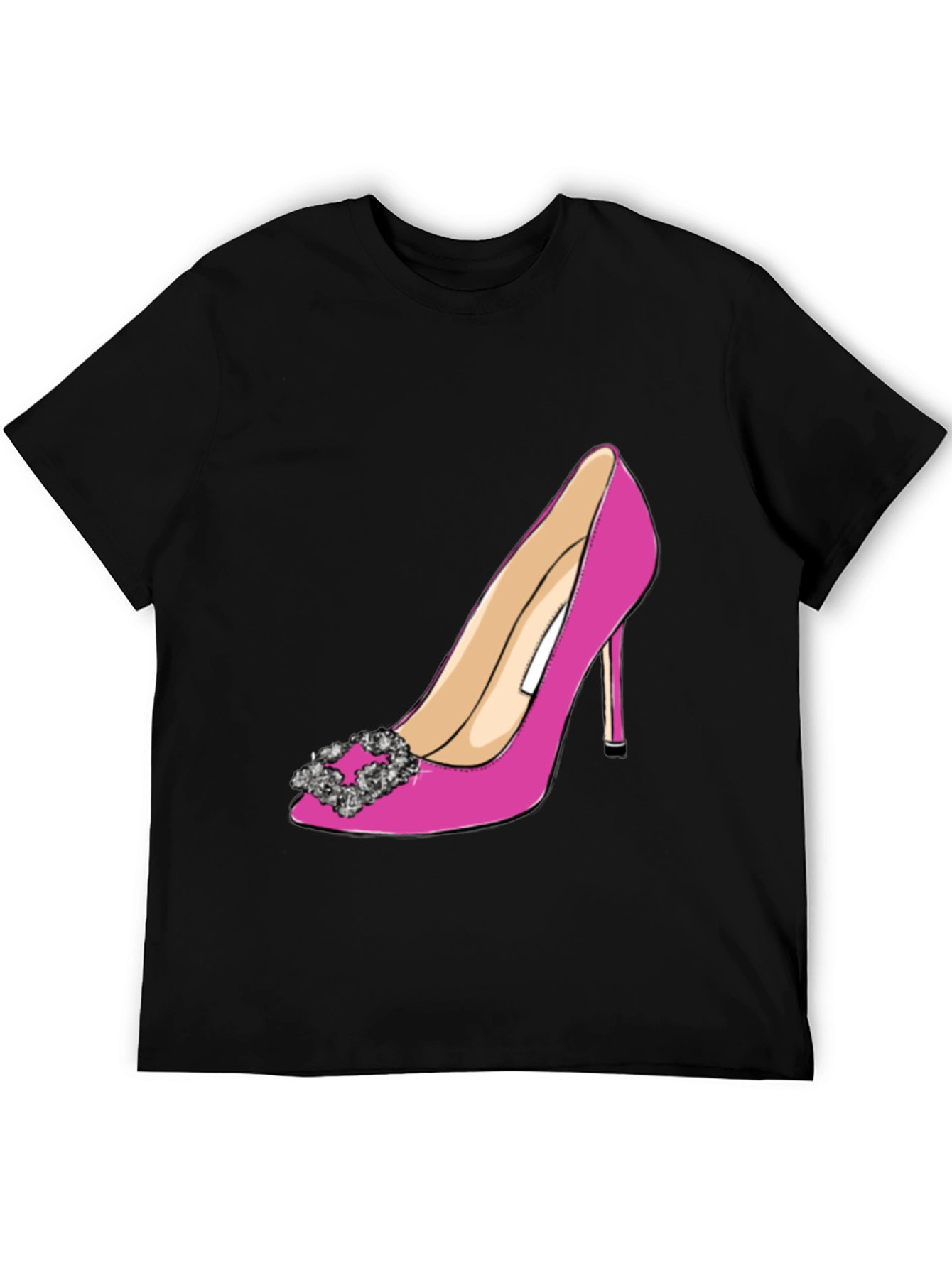 Stylish Pink High Heel Shoe Graphic Tee