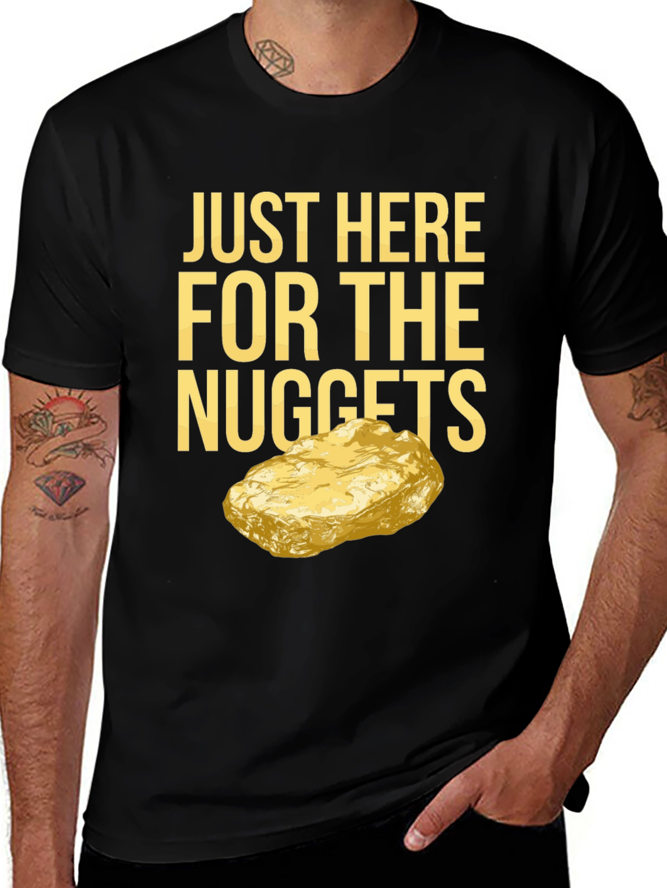 Just Here For The Nuggets Graphic T-Shirt