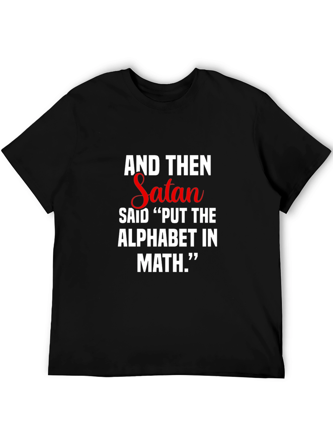 Satan Math Joke Graphic Tee - Funny T-Shirt