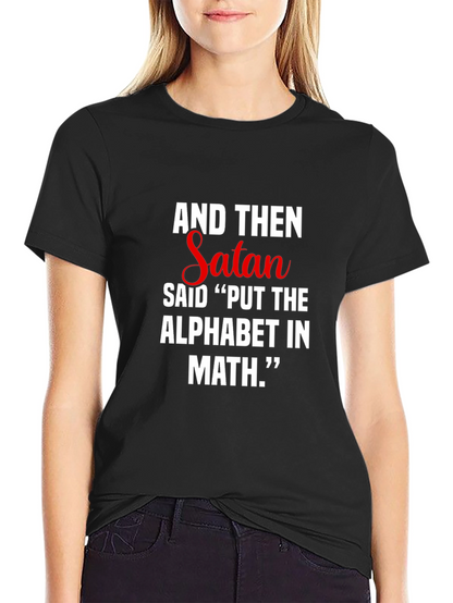 Satan Math Joke Graphic Tee - Funny T-Shirt