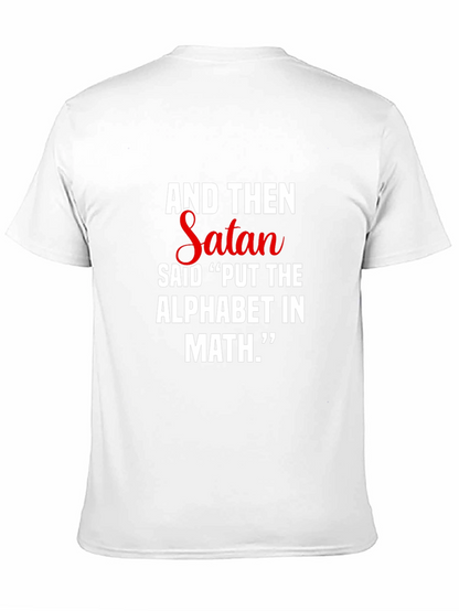 Satan Math Joke Graphic Tee - Funny T-Shirt