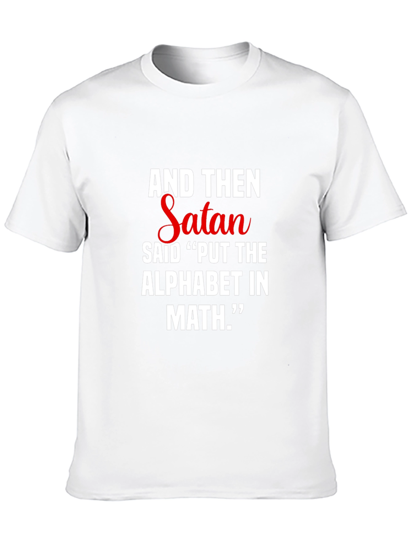 Satan Math Joke Graphic Tee - Funny T-Shirt