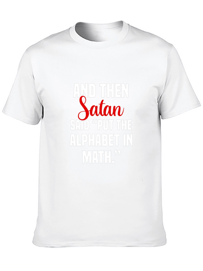 Satan Math Joke Graphic Tee - Funny T-Shirt