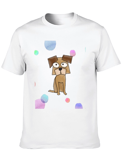 Cartoon Dog Graphic Print T-Shirt
