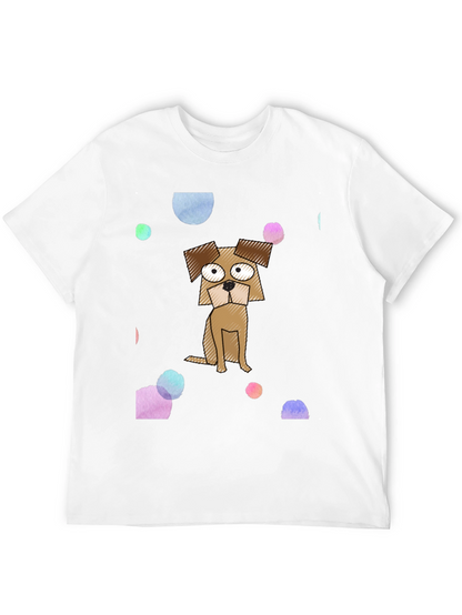 Cartoon Dog Graphic Print T-Shirt