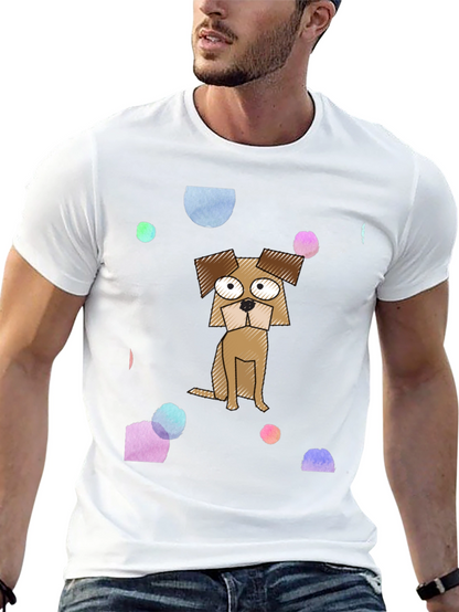 Cartoon Dog Graphic Print T-Shirt
