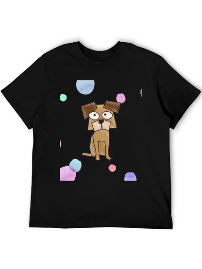 Cartoon Dog Graphic Print T-Shirt