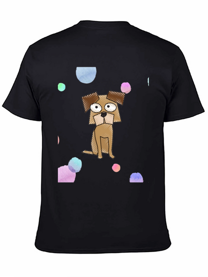 Cartoon Dog Graphic Print T-Shirt