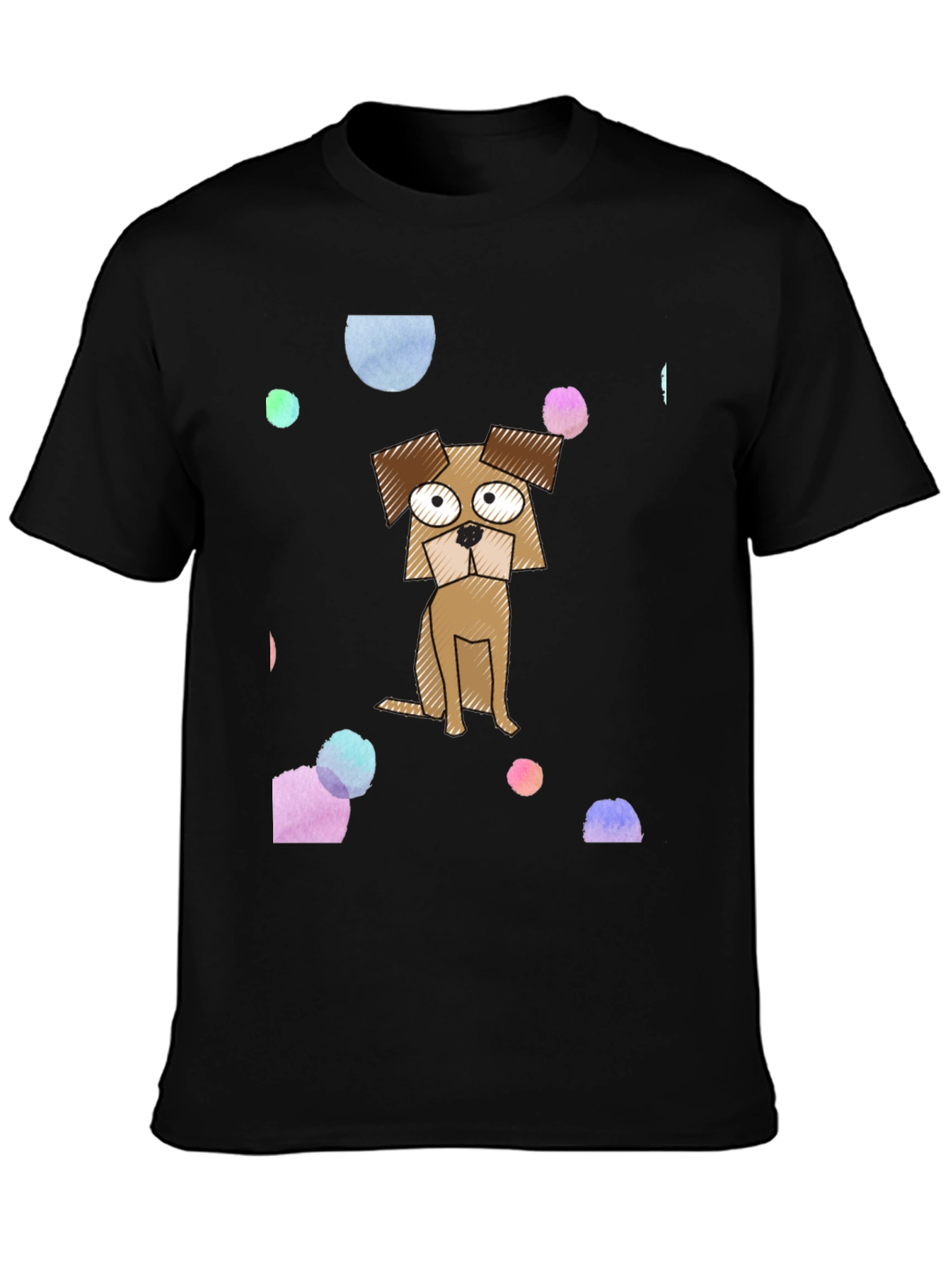 Cartoon Dog Graphic Print T-Shirt