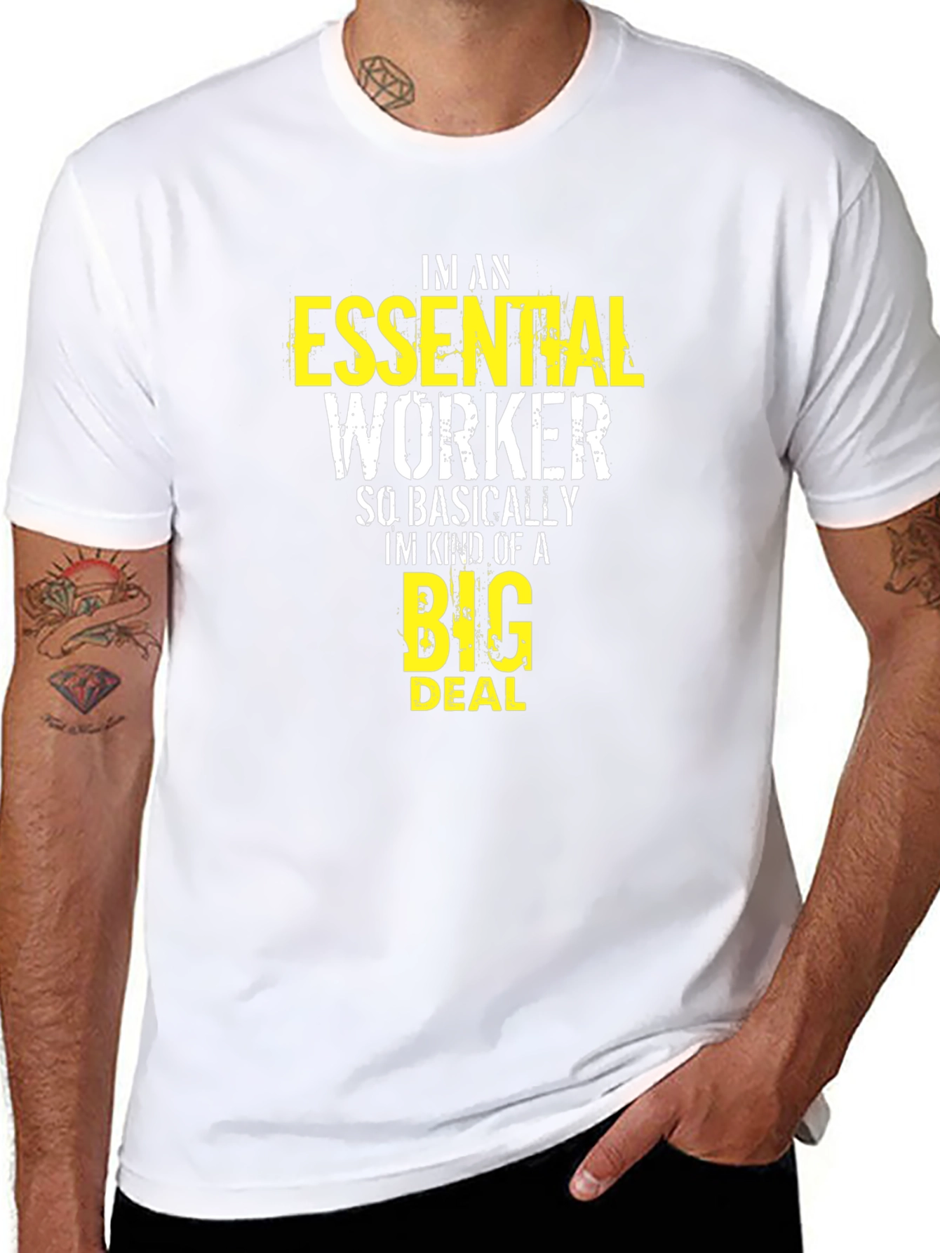 Essential Worker Graphic Tee - Black