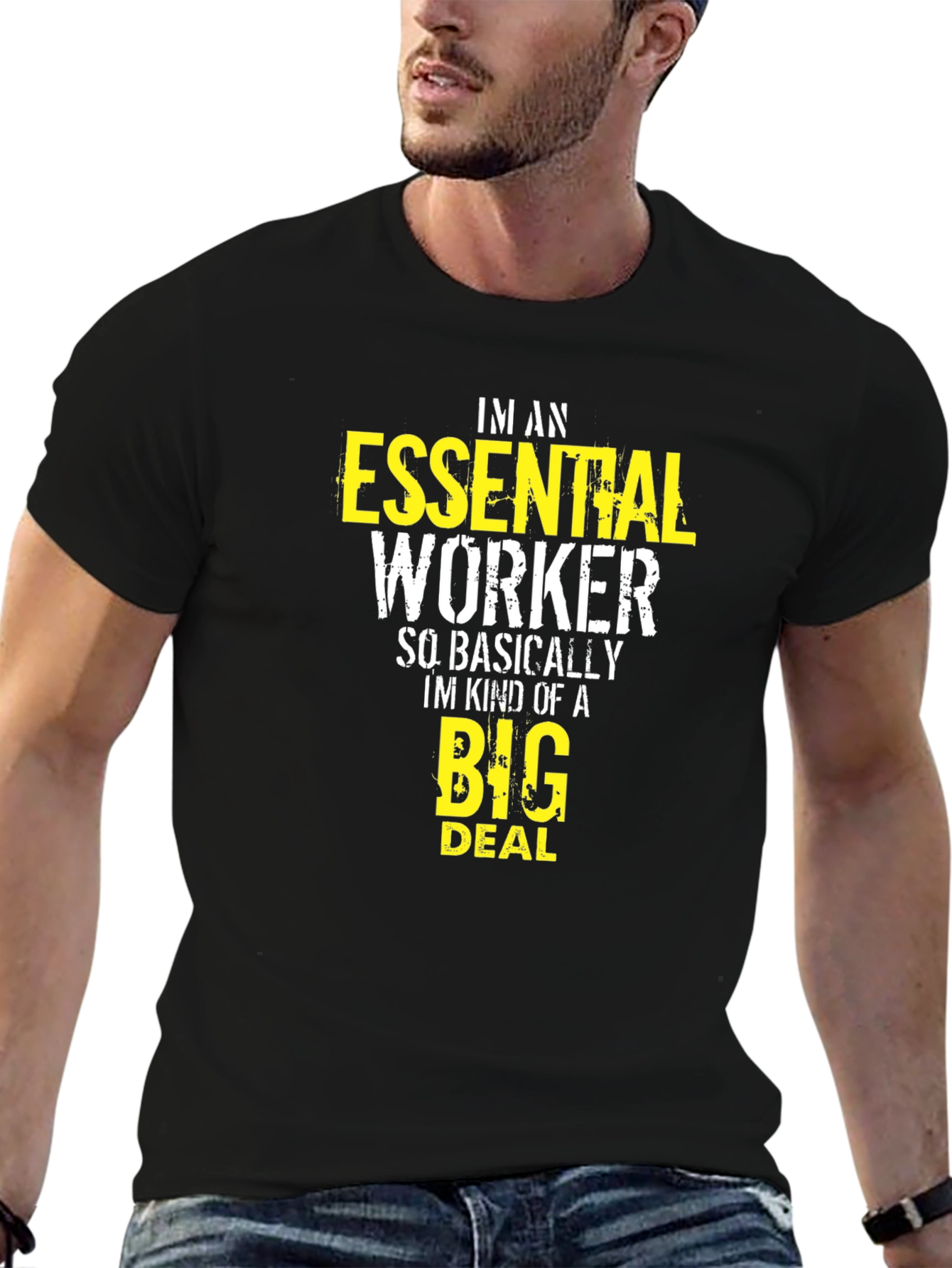 Essential Worker Graphic Tee - Black