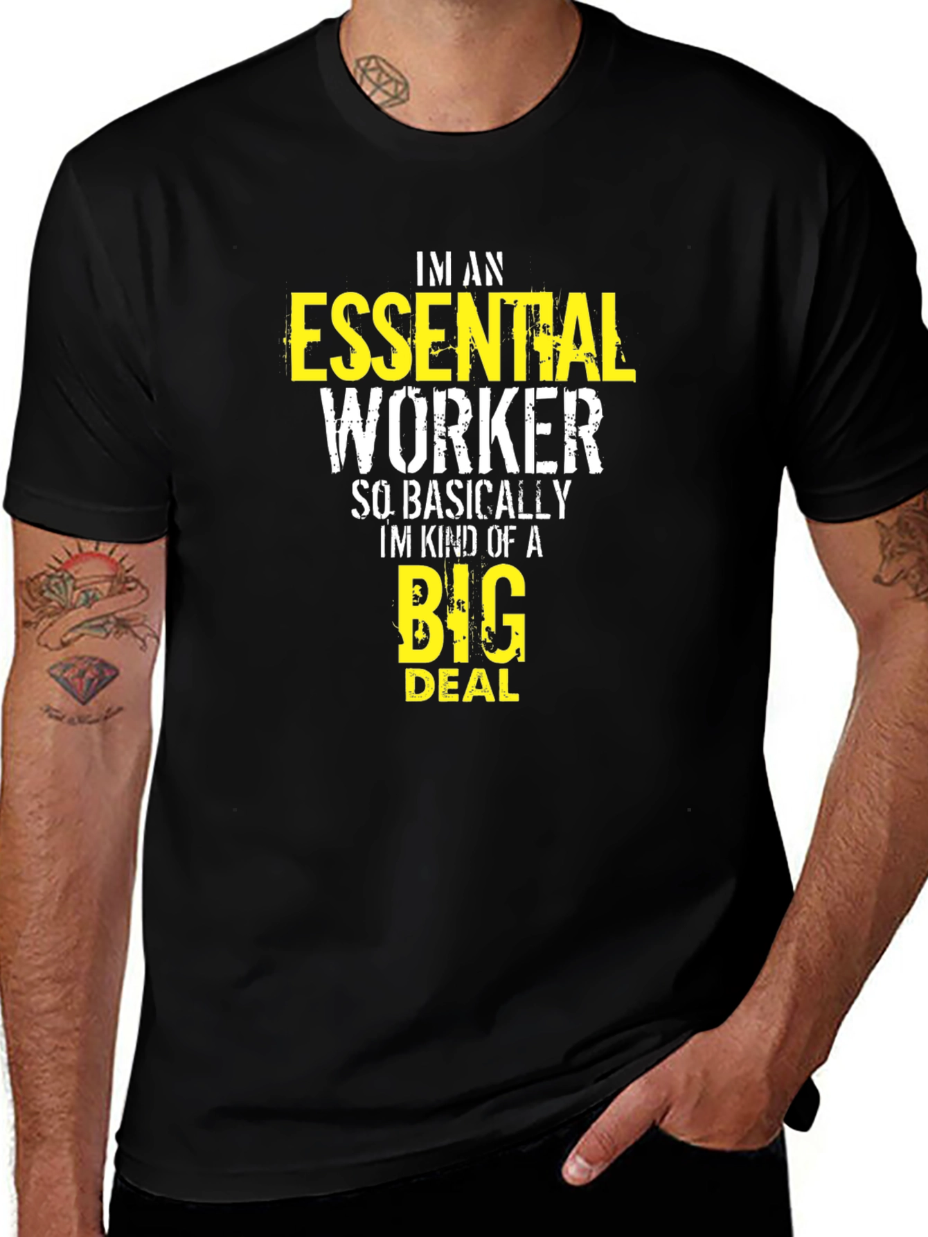 Essential Worker Graphic Tee - Black