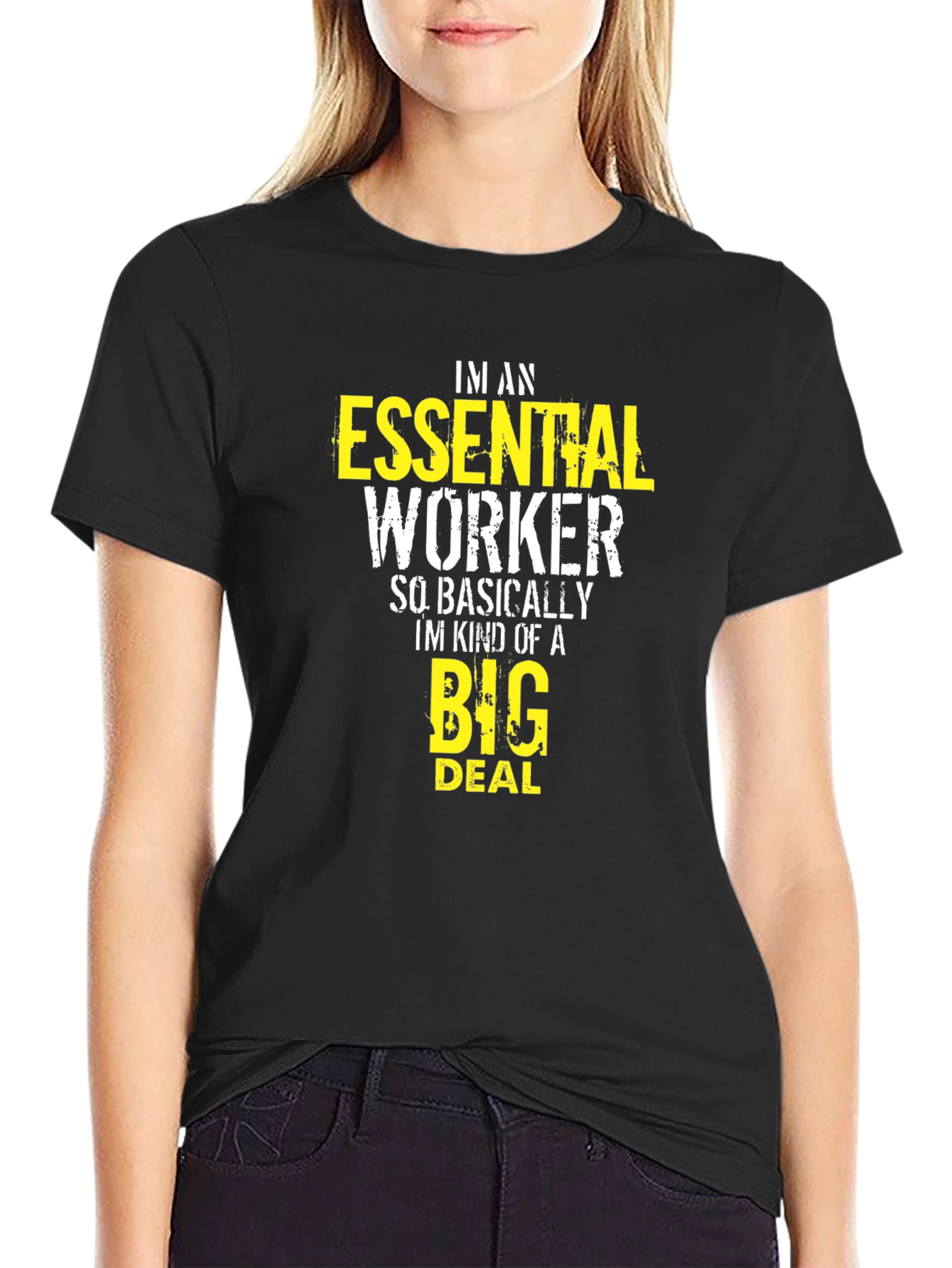 Essential Worker Graphic Tee - Black
