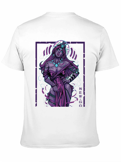 Cyberpunk Goddess Graphic Tee - Edgy Style