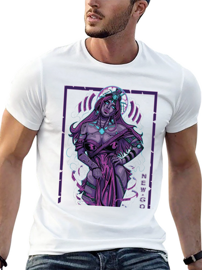 Cyberpunk Goddess Graphic Tee - Edgy Style