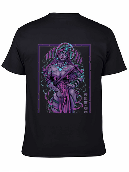 Cyberpunk Goddess Graphic Tee - Edgy Style