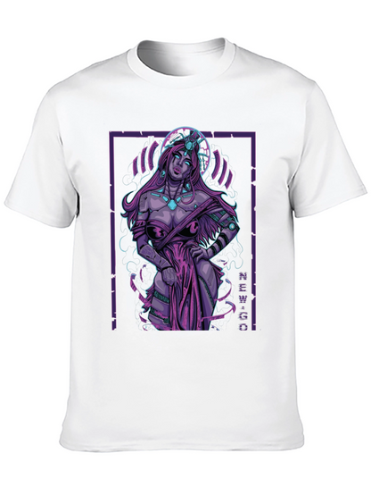 Cyberpunk Goddess Graphic Tee - Edgy Style
