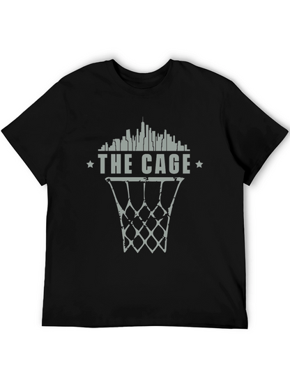 The Cage Basketball T-Shirt - City Skyline Design