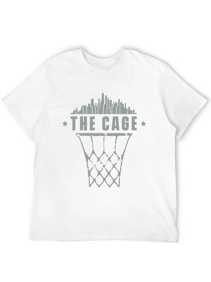The Cage Basketball T-Shirt - City Skyline Design