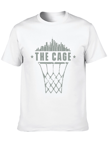 The Cage Basketball T-Shirt - City Skyline Design
