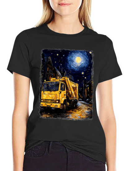 Starry Night Garbage Truck Tee