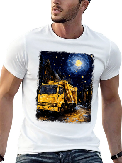 Starry Night Garbage Truck Tee