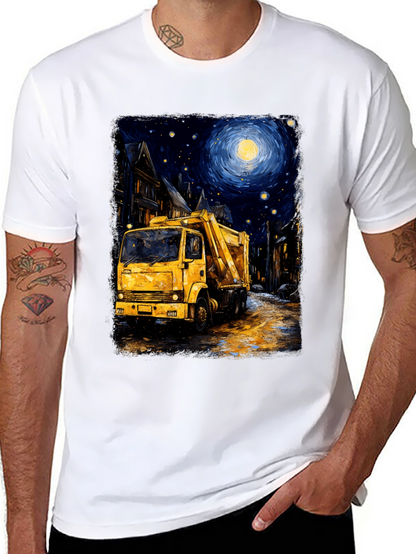 Starry Night Garbage Truck Tee