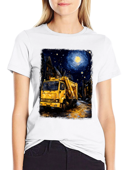 Starry Night Garbage Truck Tee