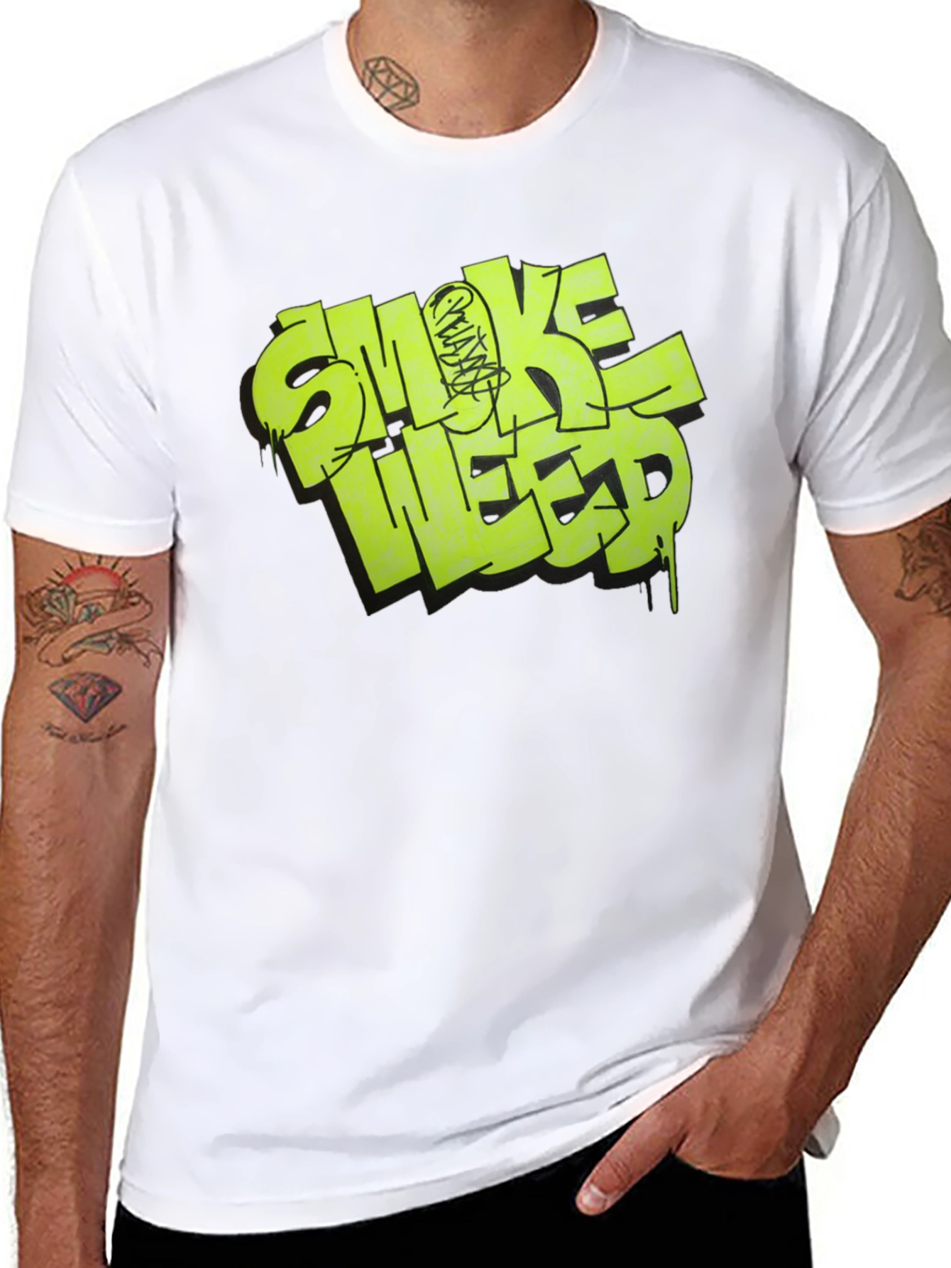 Smoke Weed Graphic Tee - Black T-Shirt