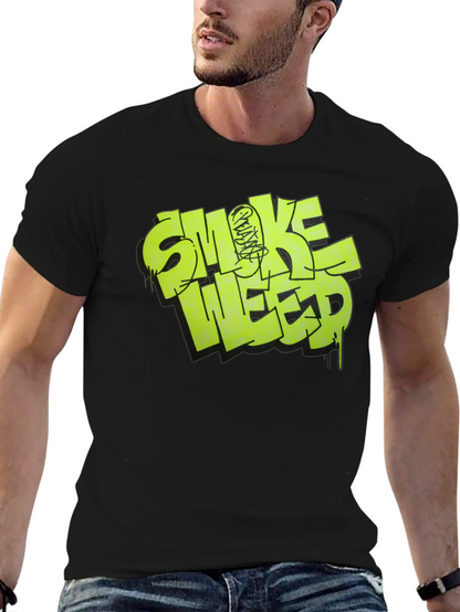 Smoke Weed Graphic Tee - Black T-Shirt