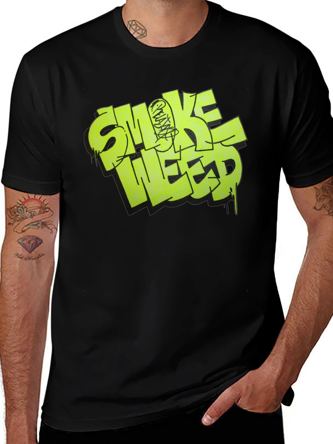 Smoke Weed Graphic Tee - Black T-Shirt