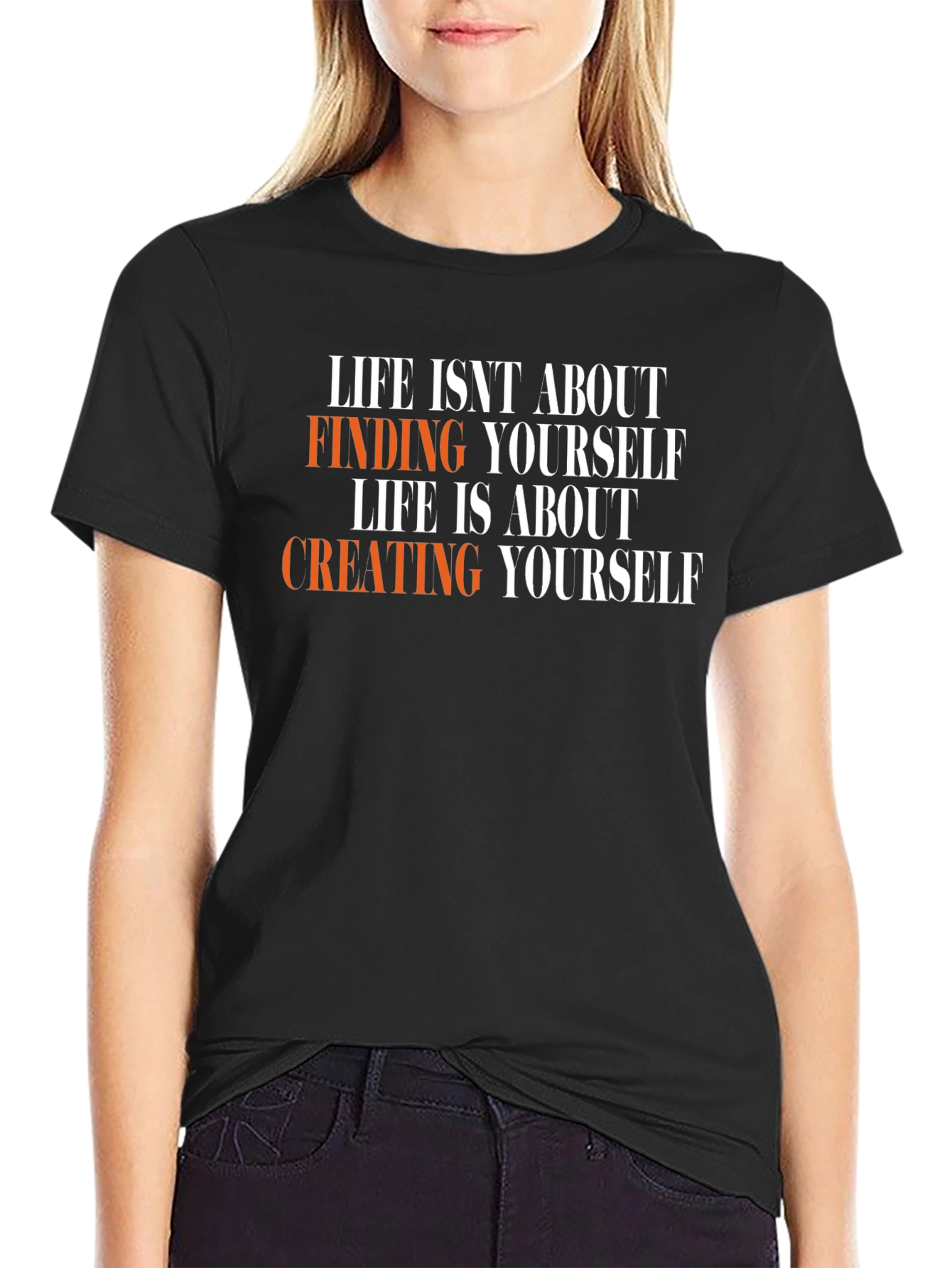 Inspirational Life Quote Black T-Shirt