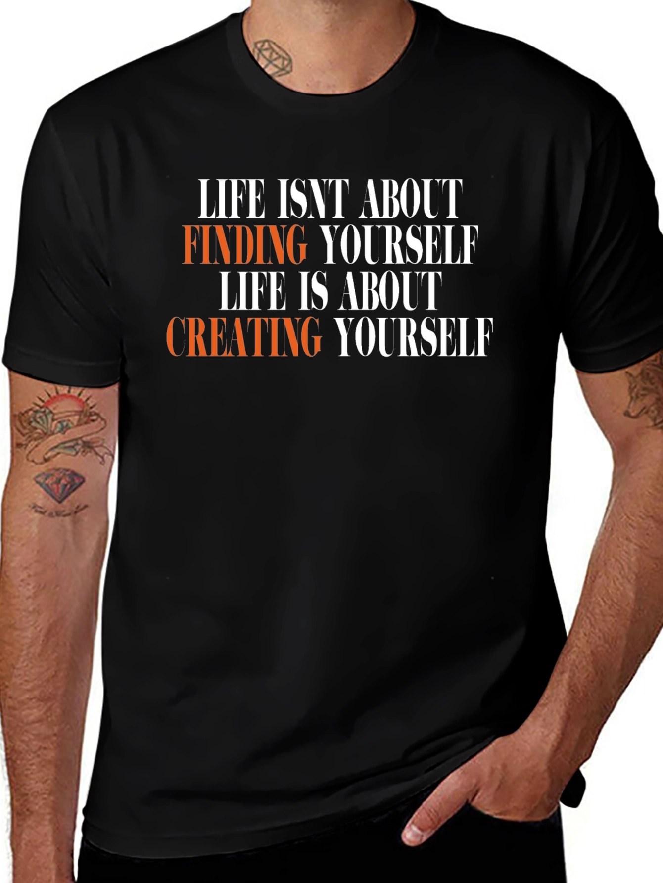 Inspirational Life Quote Black T-Shirt