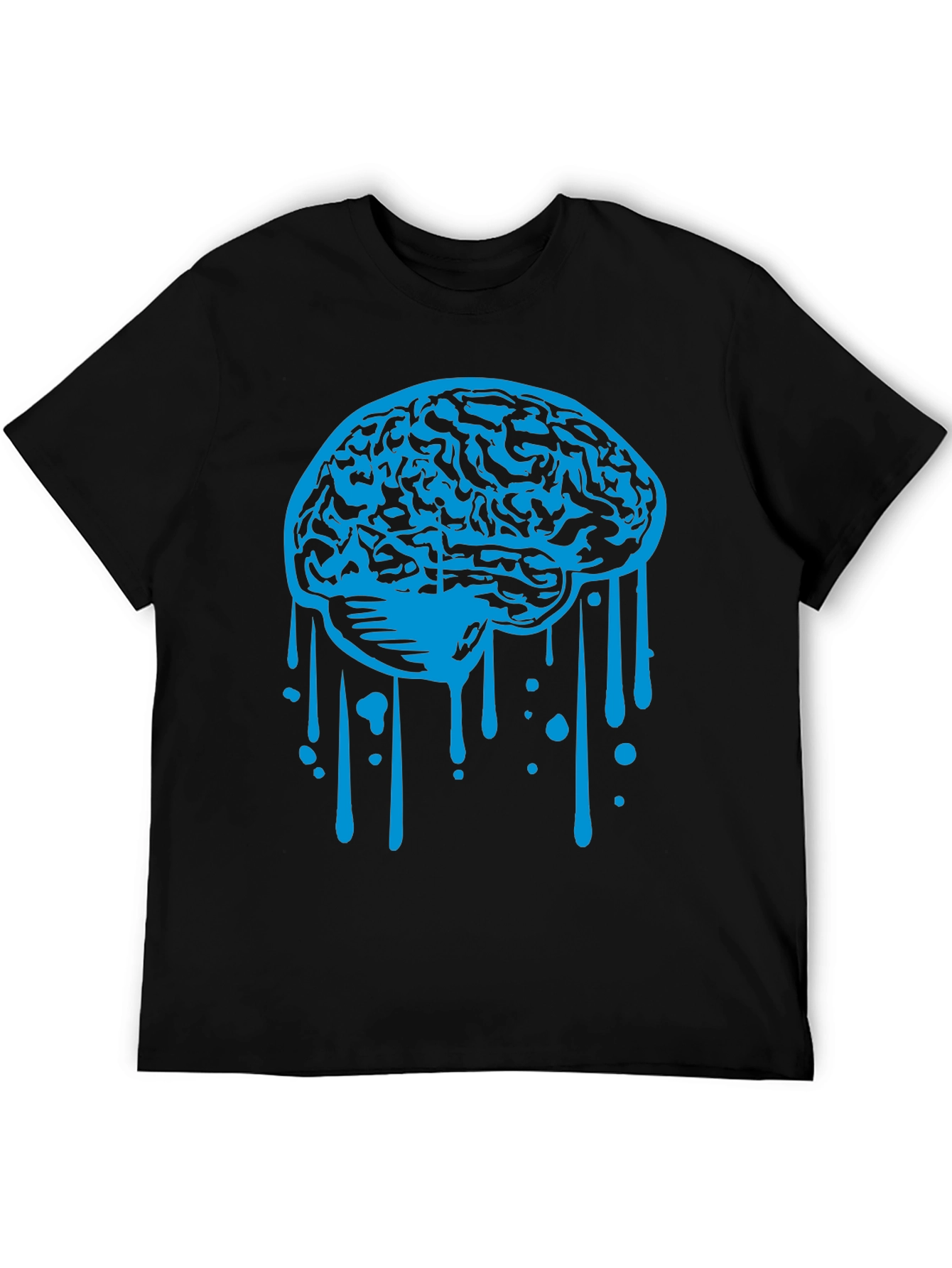Brain Drip Graphic Tee - Cool Novelty Shirt