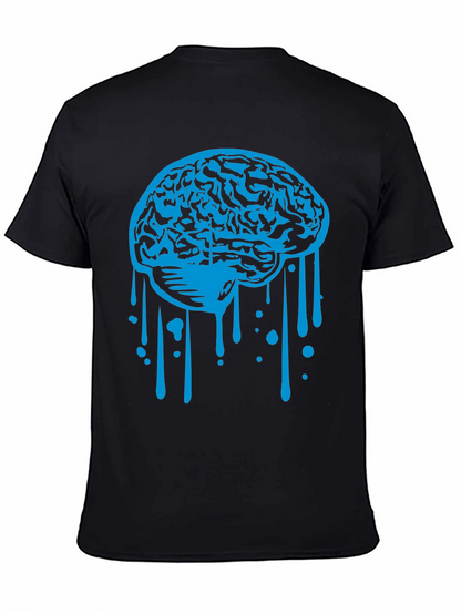 Brain Drip Graphic Tee - Cool Novelty Shirt