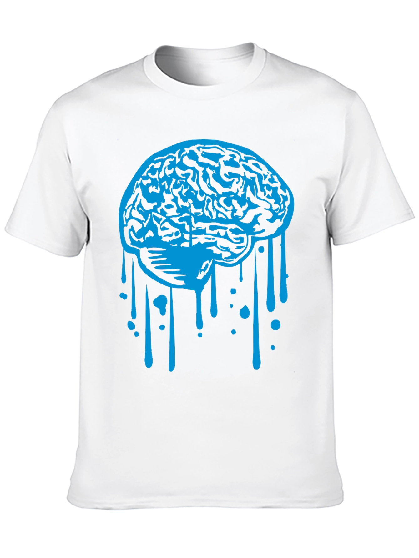 Brain Drip Graphic Tee - Cool Novelty Shirt