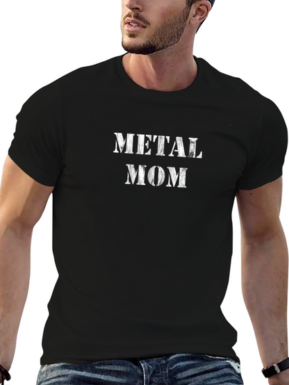 Metal Mom Black Graphic T-Shirt - Rock Music Apparel