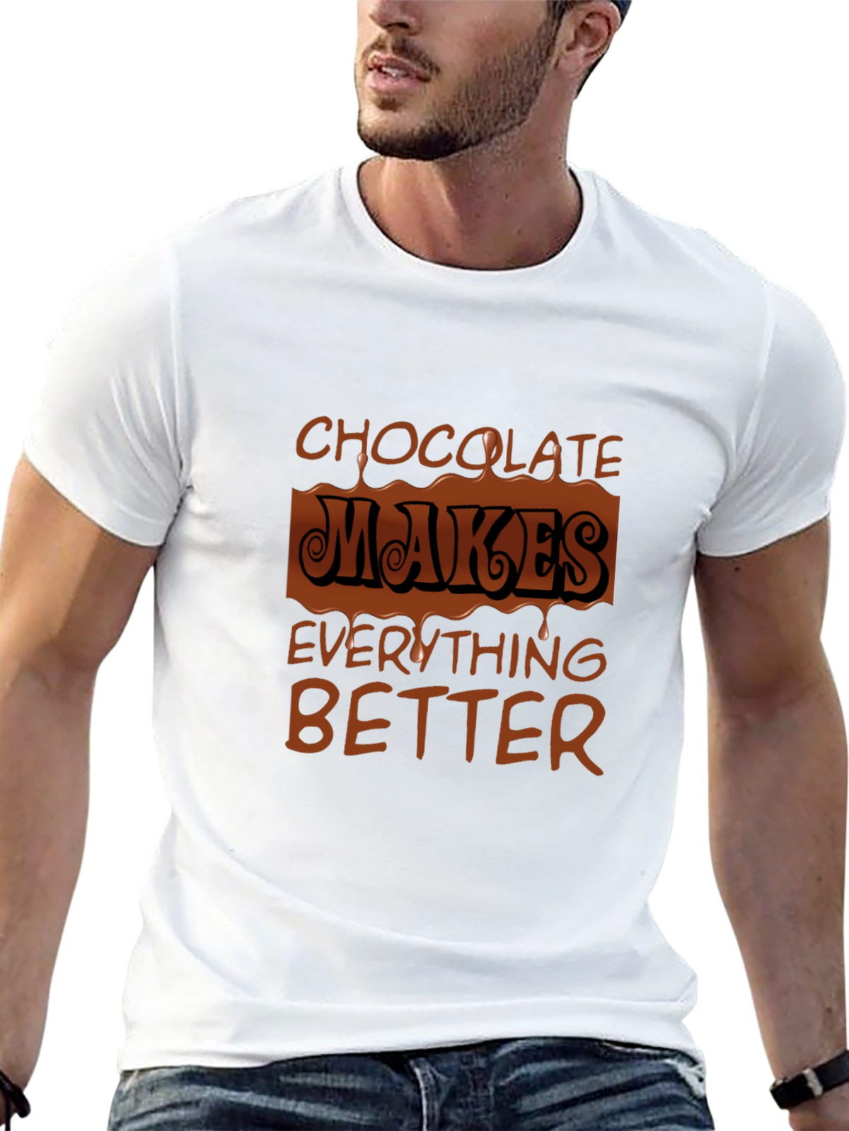 Chocolate Makes Everything Better Graphic Tee